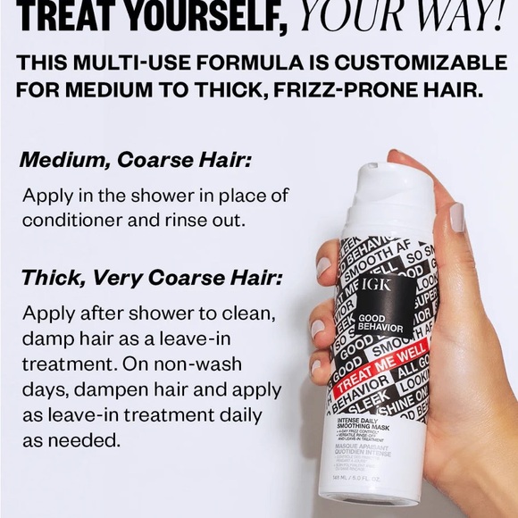 IGK Good Behavior Intense Daily Smoothing Hair Mask NEW - Picture 4 of 4